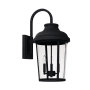 Capital Lighting Dunbar 3 Light 27" Tall Outdoor Wall Sconce Black
