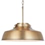 Capital Lighting Oakwood Single Light 18" Wide Pendant Aged Brass
