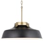 Capital Lighting Oakwood Single Light 18" Wide Pendant Matte Black