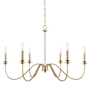 Capital Lighting Weston 6 Light 38" Wide Candle Style Chandelier Matte Brass