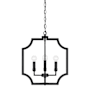 Capital Lighting Courtney 4 Light 16" Wide Candle Style Chandelier Matte Black
