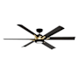 Casablanca Melia 65" 6 Blade Indoor / Outdoor LED Ceiling Fan Alturas Gold / Matte Black