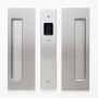 Cavilock Non-Latching Passage Pocket Door Pull for 1-3/8 Inch Door Thickness Satin Chrome