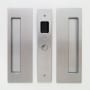 Cavilock Magnetic Latching Passage Pocket Door Pull for 1-3/8 Inch Door Thickness Satin Chrome