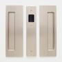 Cavilock Non-Latching Passage Pocket Door Pull for 1-3/8 Inch Door Thickness Satin Nickel