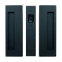 Cavilock Magnetic Latching Passage Pocket Door Pull for 1-3/8 Inch Door Thickness Matte Black