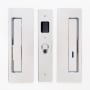Cavilock Magnetic Privacy Pocket Door Pull Set with LH Snib/RH Emergency for 1-3/4 Inch Thick Doors Bright Chrome