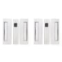 Cavilock Non-Magnetic Bi-Parting Passage Pocket Door Pull Set for 1-3/4 Inch Thick Doors Bright Chrome