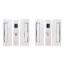 Cavilock Magnetic Bi-Parting Privacy Pocket Door Pull Set for 1-3/4 Inch Thick Doors Bright Chrome