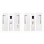 Cavilock Magnetic Bi-Parting Single Cylinder Pocket Door Pull Set for 1-3/4 Inch Thick Doors Bright Chrome