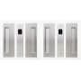 Cavilock Non-Magnetic Bi-Parting Passage Pocket Door Pull Set for 1-3/8 Inch Thick Doors Satin Chrome