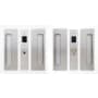 Cavilock Magnetic Bi-Parting Privacy Pocket Door Pull Set for 1-3/4 Inch Thick Doors Satin Chrome