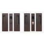 Cavilock Magnetic Bi-Parting Single Cylinder Pocket Door Pull Set for 1-3/4 Inch Thick Doors Oil Rubbed Bronze