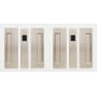 Cavilock Non-Magnetic Bi-Parting Passage Pocket Door Pull Set for 1-3/8 Inch Thick Doors Satin Nickel