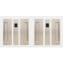 Cavilock Non-Magnetic Bi-Parting Passage Pocket Door Pull Set for 1-3/4 Inch Thick Doors Satin Nickel