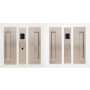 Cavilock Magnetic Bi-Parting Privacy Pocket Door Pull Set for 1-3/4 Inch Thick Doors Satin Nickel