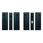 Cavilock Magnetic Latching Double Cylinder Double Door Pocket Door Set for 1-3/4 Inch Door Thickness Matte Black