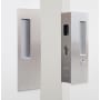 Cavilock Magnetic Latching Double Cylinder Double Door Pocket Door Set for 1-3/4 Inch Door Thickness Satin Chrome