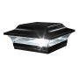Classy Caps Imperial 7" Wide Dual Mode LED Solar Post Cap Light that fits 5" x 5" Post Black