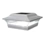 Classy Caps Imperial 7" Wide Dual Mode LED Solar Post Cap Light that fits 5" x 5" Post White