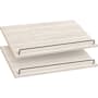 ClosetMaid SuiteSymphony Pack of (2) - 23-3/4"W Angled Shoe Rack Shelf with Wire Fence for 25" Wide Closet System White Timber