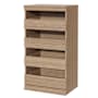 ClosetMaid Modular Closet System 21-1/2"W x 0-5/16"H - 4 Dresser Drawer Unit Honey