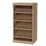 ClosetMaid Modular 21-1/2"W Adjustable 4 Shelf Closet System Shoe Rack Organizer Unit with Rails Honey