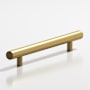 Colonial Bronze 247 Series 6" Center to Center Luxury Solid Brass Round Bar Cabinet Handle / Drawer Pull - Made in USA Satin Brass