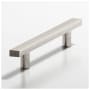 Colonial Bronze 254 Series Solid Brass 8 Inch Center to Center Distressed Square Bar Cabinet Handle / Drawer Pull - Made in USA Satin Nickel