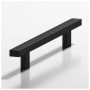 Colonial Bronze 254 Series Solid Brass 8 Inch Center to Center Distressed Square Bar Cabinet Handle / Drawer Pull - Made in USA Matte Black