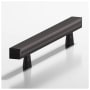 Colonial Bronze Modern Solid Brass 3 Inch Center to Center Squared Bar Cabinet Handle / Drawer Pull - Made in USA Satin Black