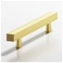 Colonial Bronze Modern Solid Brass 3 Inch Center to Center Squared Bar Cabinet Handle / Drawer Pull - Made in USA Matte Satin Brass