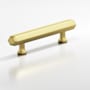 Colonial Bronze 321 Group Hexagon 6" Center to Center Solid Brass Luxury Cabinet Handle / Drawer Pull - Made in USA Matte Satin Brass