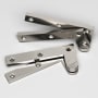 Colonial Bronze 5 Solid Brass 4-3/8" Wide Door Hinge - Pair Satin Nickel