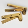 Colonial Bronze 5 Solid Brass 4-3/8" Wide Door Hinge - Pair Satin Brass