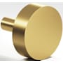 Colonial Bronze 511 Series 1-1/4" Round Luxury Modern Flat Disc Solid Brass Cabinet / Drawer Knob - Made in USA Satin Brass