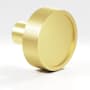 Colonial Bronze Diamond Knurled 1-1/4" Round Disc Luxury Solid Brass Cabinet / Drawer Knob with Rim - Made in USA Matte Satin Brass