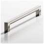 Colonial Bronze 745 Series 6" Center to Center Solid Brass Sleek Square Cabinet Handle / Drawer Pull - Made in USA Satin Nickel