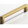 Colonial Bronze 745 Series 8" Center to Center Solid Brass Sleek Square Cabinet Handle / Drawer Pull - Made in USA Satin Brass