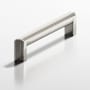 Colonial Bronze 944 Group Modern 10" Center to Center Stepped Square Luxury Solid Brass Cabinet Handle / Drawer Pull - Made in USA Satin Nickel