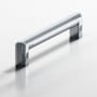 Colonial Bronze 944 Group Modern 10" Center to Center Stepped Square Luxury Solid Brass Cabinet Handle / Drawer Pull - Made in USA Polished Chrome