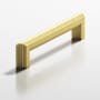 Colonial Bronze 944 Group Modern 10" Center to Center Stepped Square Luxury Solid Brass Cabinet Handle / Drawer Pull - Made in USA Matte Satin Brass