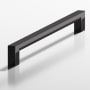 Colonial Bronze 745 Series 6" Center to Center Solid Brass Sleek Square Cabinet Handle / Drawer Pull - Made in USA Matte Graphite