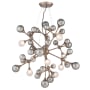 Corbett Lighting Element 40 Light Pendant with Hand-Crafted Iron Stria Gold Leaf