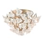 Corbett Lighting Lily 4 Light 18" Wide Flush Mount Floral Ceiling Fixture with Hand-Crafted Iron Flowers Stria Gold Leaf