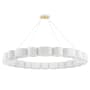 Corbett Lighting Opal 22 Light 50" Wide Ring Chandelier Soft White / Vintage Brass