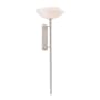 Corbett Lighting Coppa 38" Tall Wall Sconce with Matte Cloud Seedy Glass Shade Warm Silver Leaf
