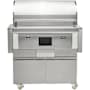 Coyote 36 Inch Wide Pellet Free Standing Grill with 3 Burners and Touch Controls Stainless Steel