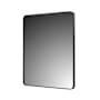 CRAFT + MAIN Reflections 24" W x 30" H Modern Rectangular Aluminum Framed Bathroom Wall Mirror Brushed Black
