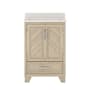 CRAFT + MAIN Ashlow 24" Free Standing Single Basin Vanity Set with Engineered Stone Vanity Top Natural Oak